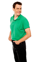 Image showing Handsome young man with hands in pocket