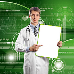 Image showing Doctor Man With Write Board