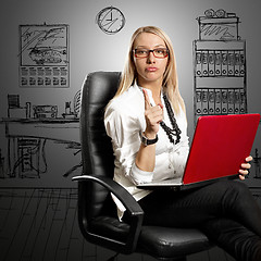 Image showing Business Woman In Chair