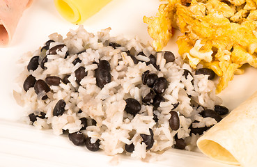 Image showing Full gallo pinto breakfast