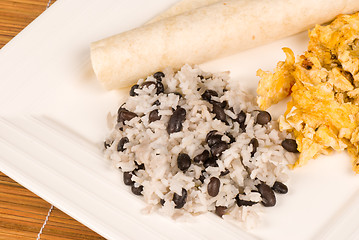 Image showing Gallo pinto breakfast