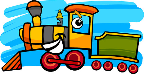 Image showing cartoon locomotive or train character