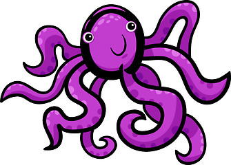 Image showing cartoon illustration of cute octopus