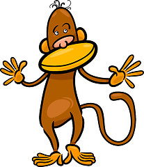 Image showing cute monkey cartoon illustration