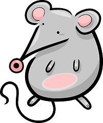 Image showing cute mouse cartoon illustration