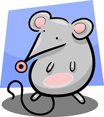 Image showing cute mouse cartoon illustration