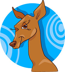 Image showing cute doe or roe cartoon character