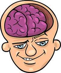 Image showing brainy man cartoon