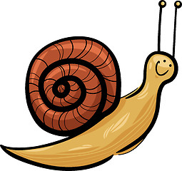 Image showing cute snail cartoon illustration