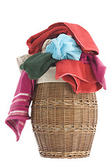 Image showing Laundry Basket and towels