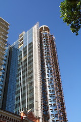 Image showing Modern building under construction in glass and concrete.