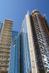 Image showing Modern high-rise building under construction. 