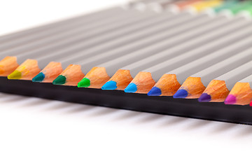 Image showing Multicolored Pencil, Arrangement in Row