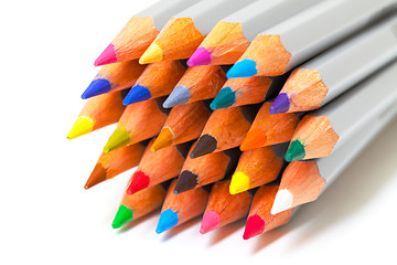 Image showing Multicolored Pencil, Arrangement in Bunch