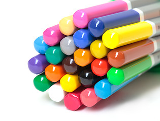 Image showing Multicolored Pencil, Arrangement in Bunch