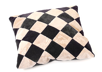 Image showing Throw Pillow with a Checkerboard Texture