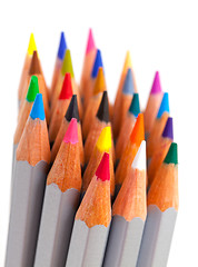 Image showing Multicolored Pencil, Arrangement in Bunch