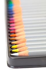 Image showing Multicolored Pencil, Arrangement in Box