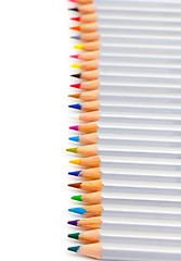 Image showing Multicolored Pencil, Arrangement in Row