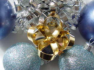 Image showing Blue Silver and Gold