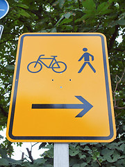 Image showing Bike lane sign