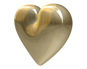 Image showing golden heart (3D) 