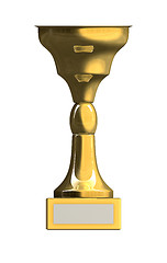 Image showing Golden trophy cup 