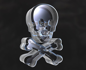 Image showing skull glass symbols (3D) 