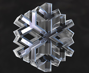 Image showing snow flake symbols (3D) 