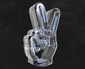 Image showing victory symbols (3D) 