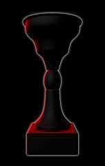 Image showing 3d trophy velvet cup 