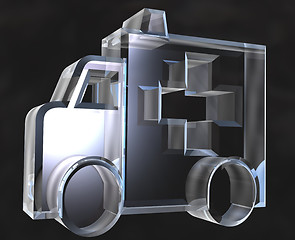 Image showing ambulance symbol in glass - 3d