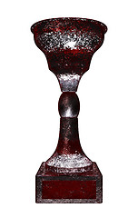 Image showing Frosted glass trophy cup 