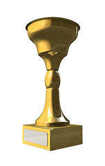 Image showing Golden trophy cup 