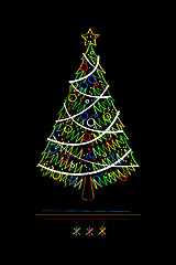 Image showing Stylish Christmas tree