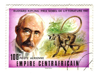 Image showing central african stamp with Kipling 