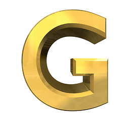 Image showing gold 3d letter G 