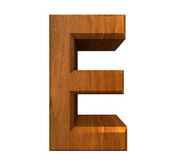 Image showing 3d letter Q in wood 
