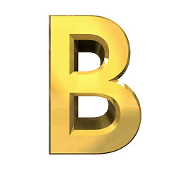 Image showing gold 3d letter B 