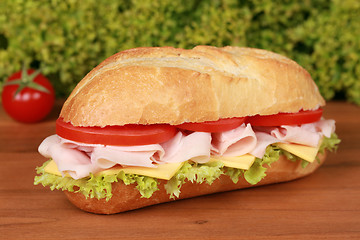 Image showing Sub with ham