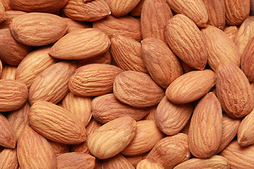 Image showing Almonds form a background