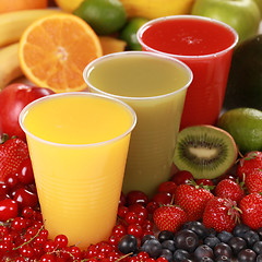 Image showing Fresh juices