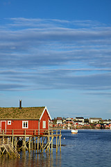 Image showing Rorbu hut on Lofoten