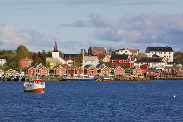Image showing Fishing village in Norway