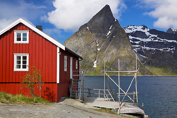 Image showing Rorbu hut on Lofoten