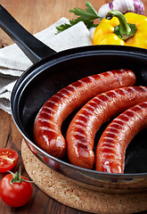 Image showing fried sausages