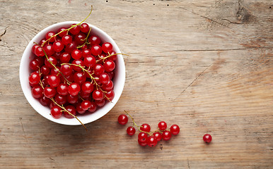 Image showing bowl of red currant berries