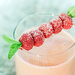 Image showing fresh raspberry smoothie