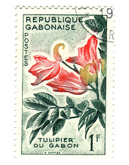 Image showing Gobon stamp with flower 