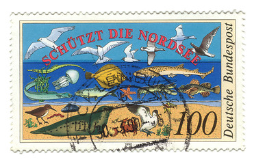 Image showing GERMANY - CIRCA 1990: a stamp printed in the Germany shows North